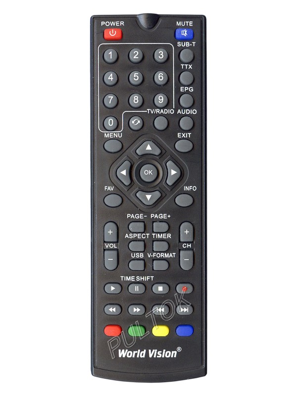 World Vision T36/ T56/ T59/ T59D/ T126 DVB-T2 пульт